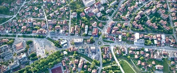 Pogled iz aviona na Vrnjačku Banju